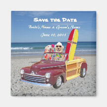Save the Date - Beach Wedding Fridge Magnets