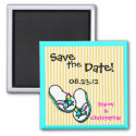 Save the Date Beach Wedding Magnet magnet
