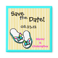 Save the Date Beach Wedding Magnet magnet