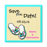 Save the Date Beach Wedding Magnet