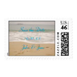 Save the Date Beach Wedding Postage Stamp