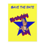 Save The Date Birthday Boy Dinosaur Funny Postcard