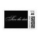 Save the Date - Black and white postage