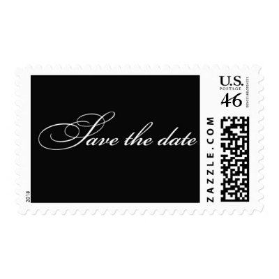 Save the Date - Black and white Postage