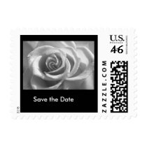 Save the Date -Black and White Rose Stamp