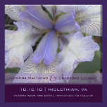 Save the Date Blue Iris 5x5 invitations