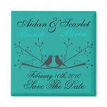 SAVE THE DATE BLUE WEDDING  MAGNET - Customized