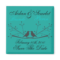 SAVE THE DATE BLUE WEDDING MAGNET - Customized by LillyChic SAVE THE DATE BLUE WEDDING MAGNET - Customized