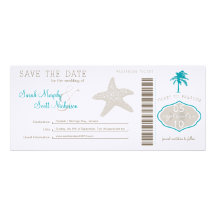 Save the Date Boarding Pass Custom Invitation