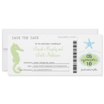 Save the Date Boarding Pass Custom Announcements