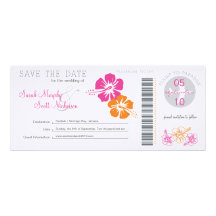 Save the Date Boarding Pass Personalized Announcements