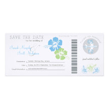 Save the Date Boarding Pass Personalized Invites