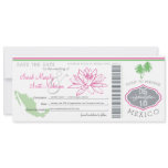 Save the Date Boarding Pass to Mexico Invitation