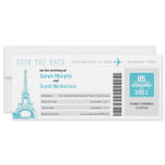 boarding pass, destination wedding, save the date,