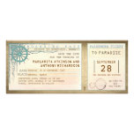 save the date boarding pass-vintage tickets personalized announcements