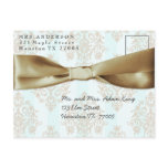 Save The Date Bow & Stripes Template Postcards