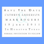 Save The Date Bow & Stripes Template postcards