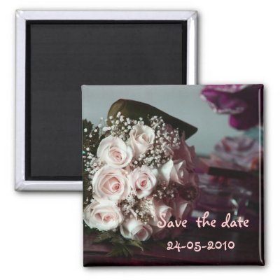 Save the date bridal bouquet magnet by Emazevedo