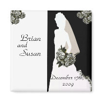 Save the Date Bridal Shower Magnet
