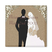 Save the Date Bridal Shower Magnet Template