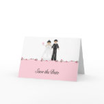 Save the Date Bride and Groom Card