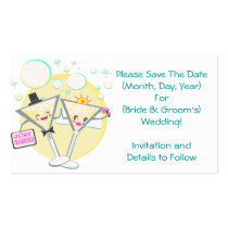 Save The Date Bride and Groom Cards business cards