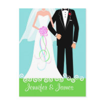 Save the Date - Bride & Groom Postcard