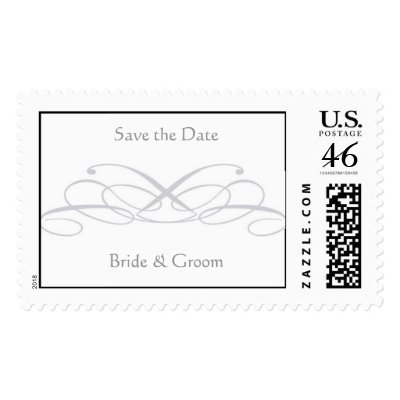 Save the Date, Bride &amp; Groom Stamps
