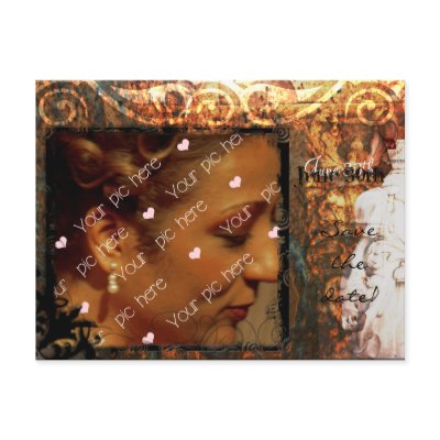 Save the Date Bronze Antique II Post Card