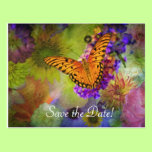 Save the Date! Butterfly and Blossoms postcards