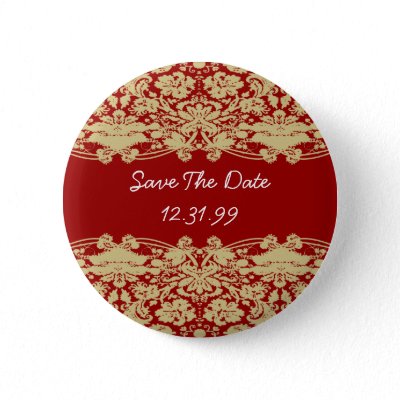 Save The Date Button-Personalizable Text 