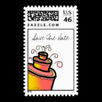 Save the Date - Cakes postage