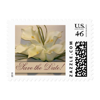 Save the date Calla Lily  Postage Stamps