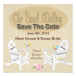 SAVE THE DATE CARD - BEACH WEDDING CUSTOM INVITATIONS
