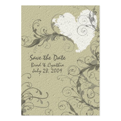 Save the Date Card Business Card Template (front side)