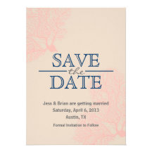 Save the Date Card [coral]