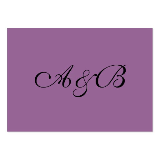 SAVE THE DATE card - initials on back Business Cards (back side)