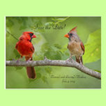 Save the Date! Cardinal Pair postcards