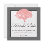 Save the Date Cards Coral Pink Tree Custom Invitations