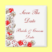 Save the Date Casino Las Vegas Wedding Magnets magnets