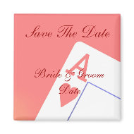 Save the Date Casino Las Vegas Wedding Magnets magnet