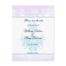 Save the Date Chandelier Marie Antoinette postcards