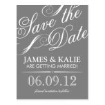 SAVE THE DATE | CHARCOAL GRAY POST CARD