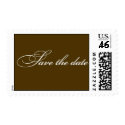 Save the Date - Chocolate brown postage