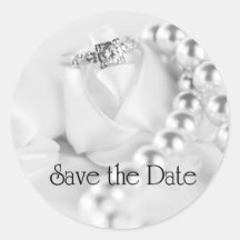 Save the Date Classic Engagement Ring Stickers
