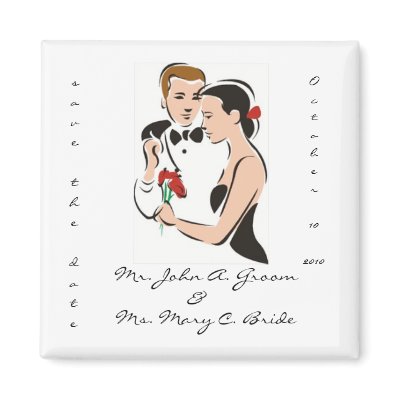 Save the Date Customizable Wedding Magnet