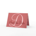 Save the Date - "D" Monogram Customizable Card by monogramgallery Save the Date - "D" Monogram Customizable Card