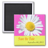 save the date,daisy flower magnets