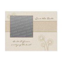 Save the Date - Daisy Flower Postcard