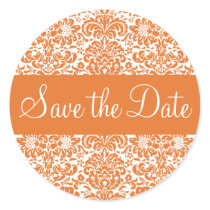 Save the Date Damask Envelope Sticker Seal by hummingbirdcake Save the Date Damask Envelope Sticker Seal